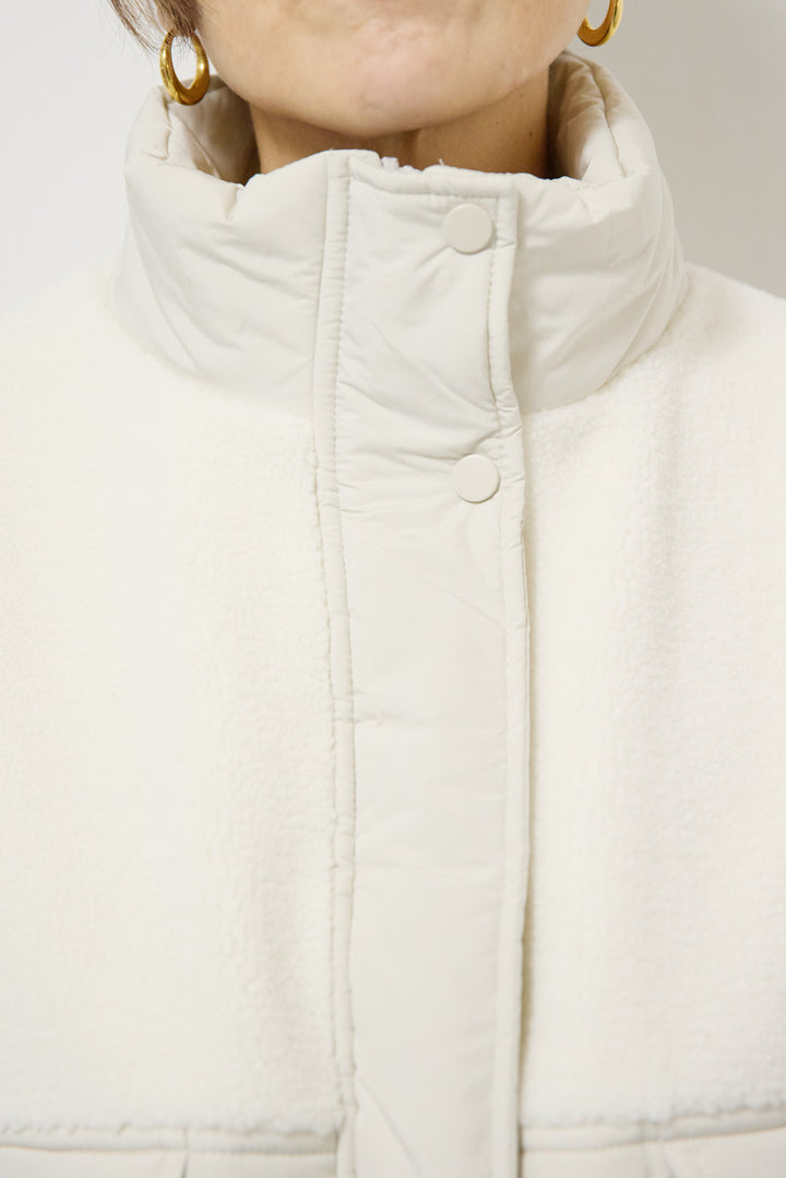 ボア×中綿スタンドカラーブルゾン