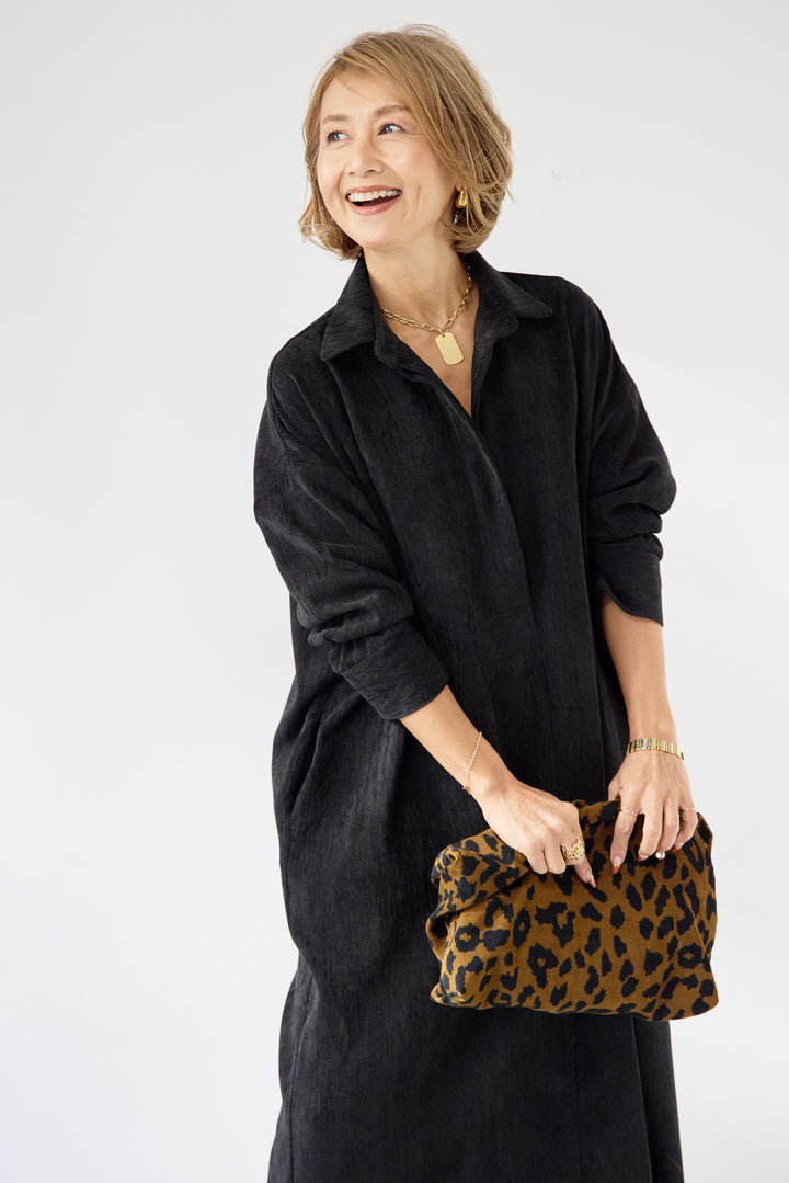 ツイルライクシャツワンピース