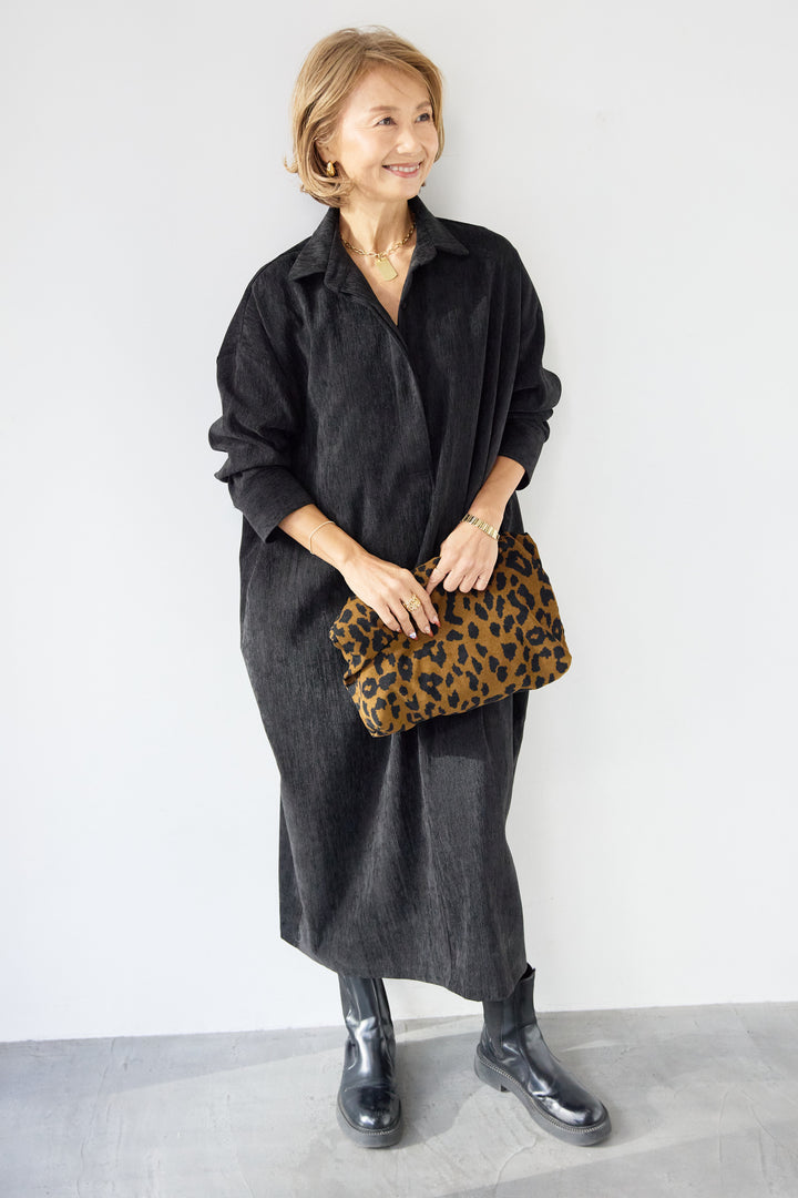 ツイルライクシャツワンピース