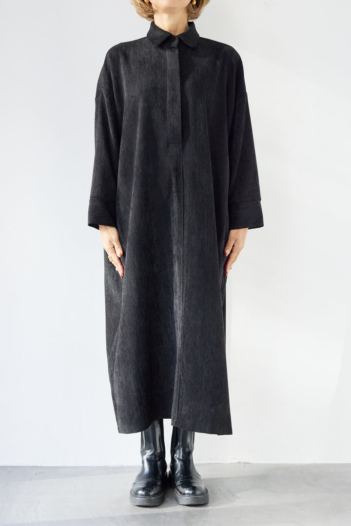 ツイルライクシャツワンピース