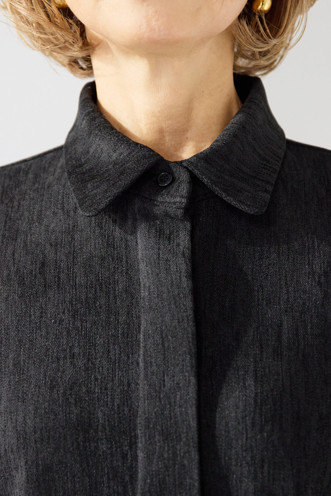 ツイルライクシャツワンピース