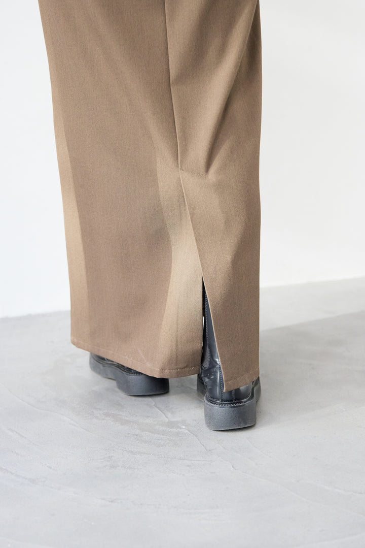 [SET]ホールガーメントタートルリブニット+ベルトストラップジャンスカ(2set)