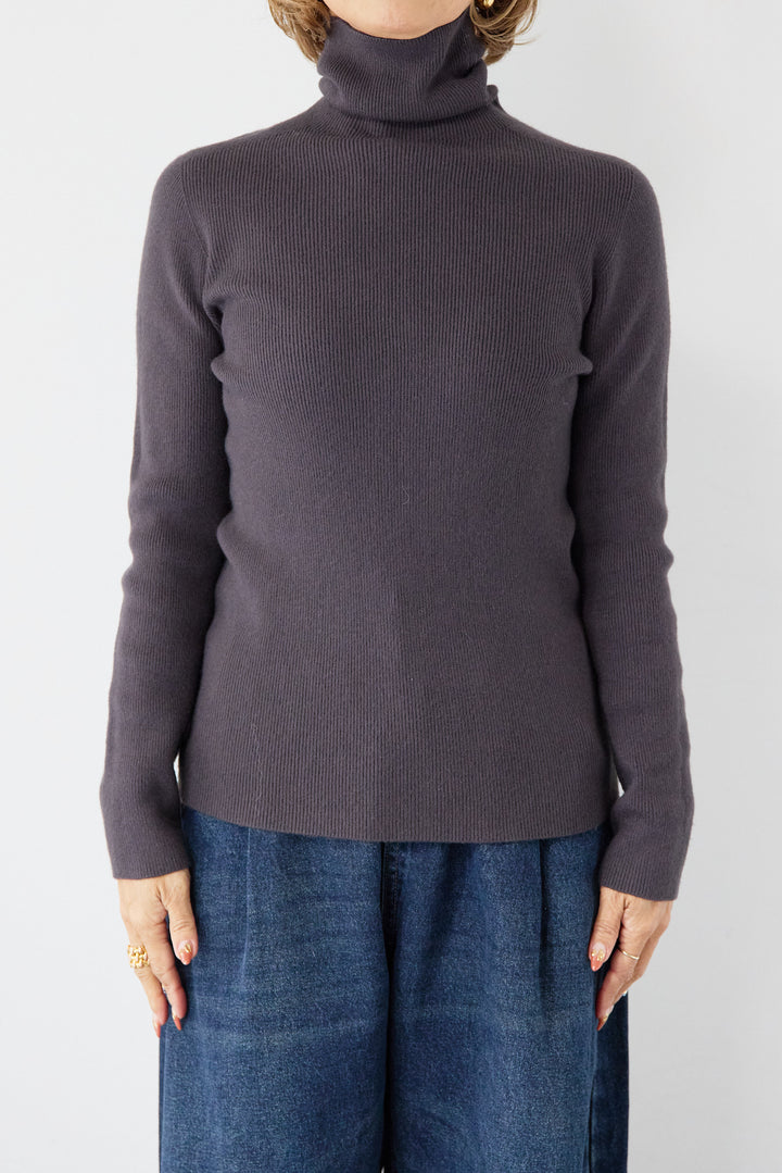 [SET]ホールガーメントタートルリブニット+ベルトストラップジャンスカ(2set)