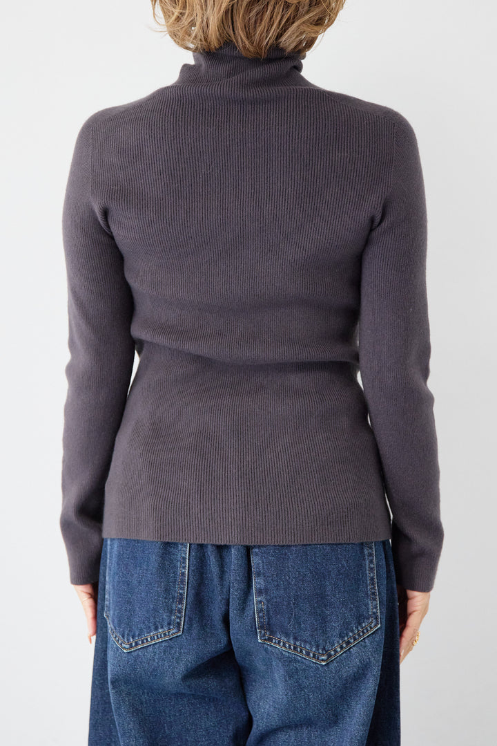 [SET]ホールガーメントタートルリブニット+ベルトストラップジャンスカ(2set)