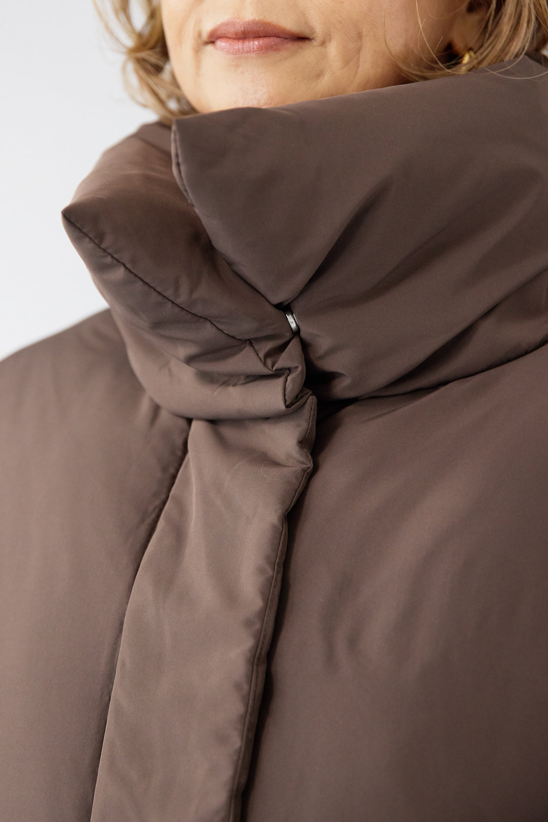 [SET]フレアヘムニットワンピース+スタンドカラー中綿ショートブルゾン(2set)