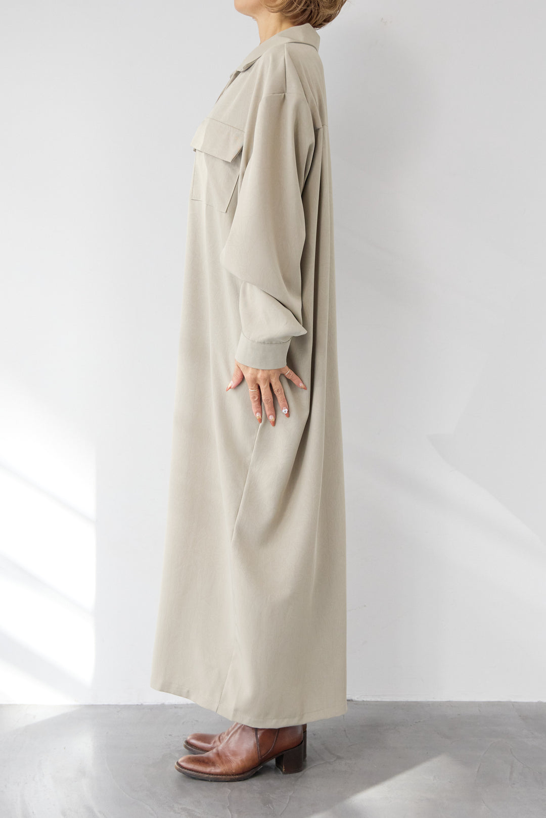 ダブルポケットシャツワンピース