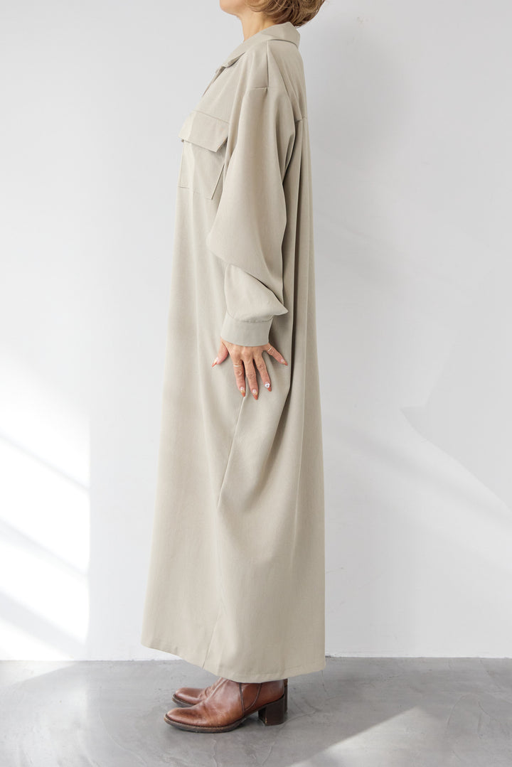ダブルポケットシャツワンピース