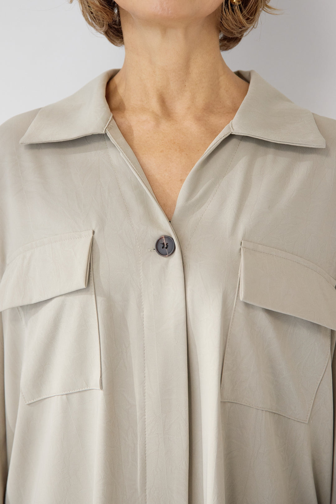 ダブルポケットシャツワンピース