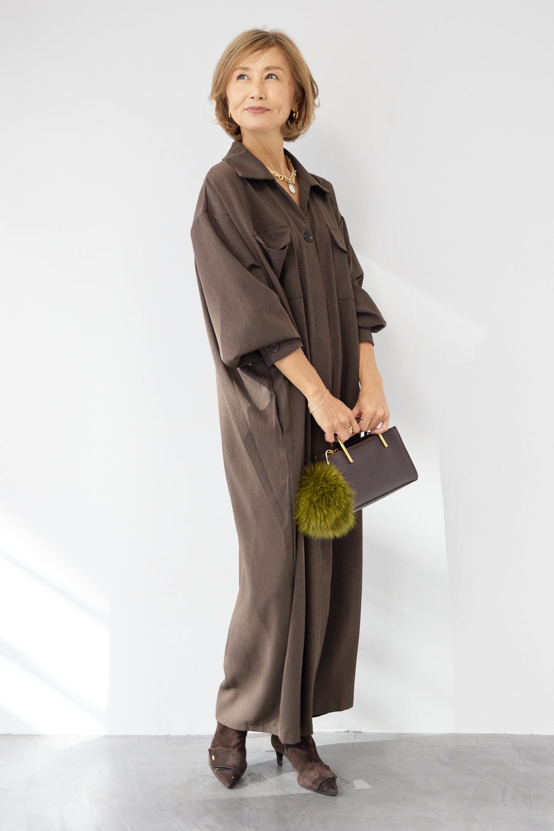 ダブルポケットシャツワンピース