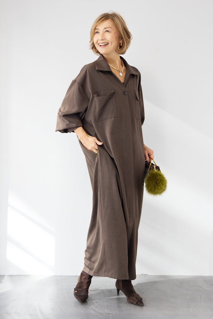 ダブルポケットシャツワンピース