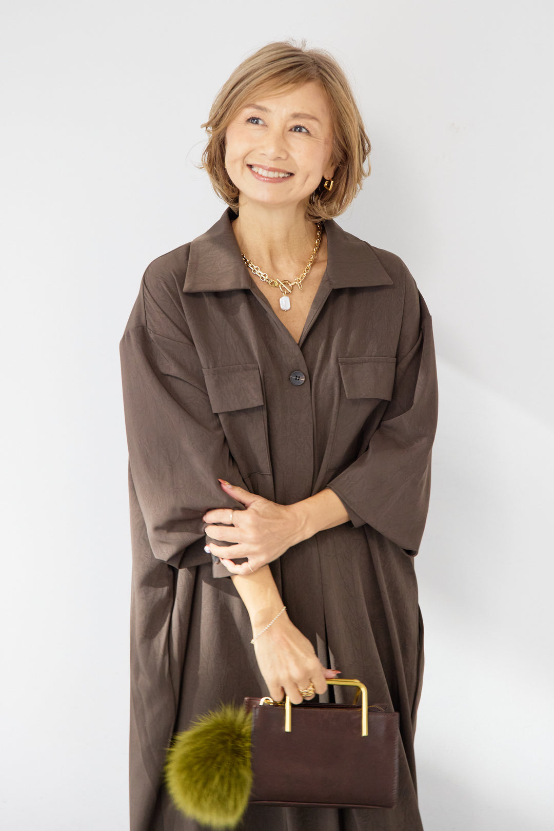 ダブルポケットシャツワンピース