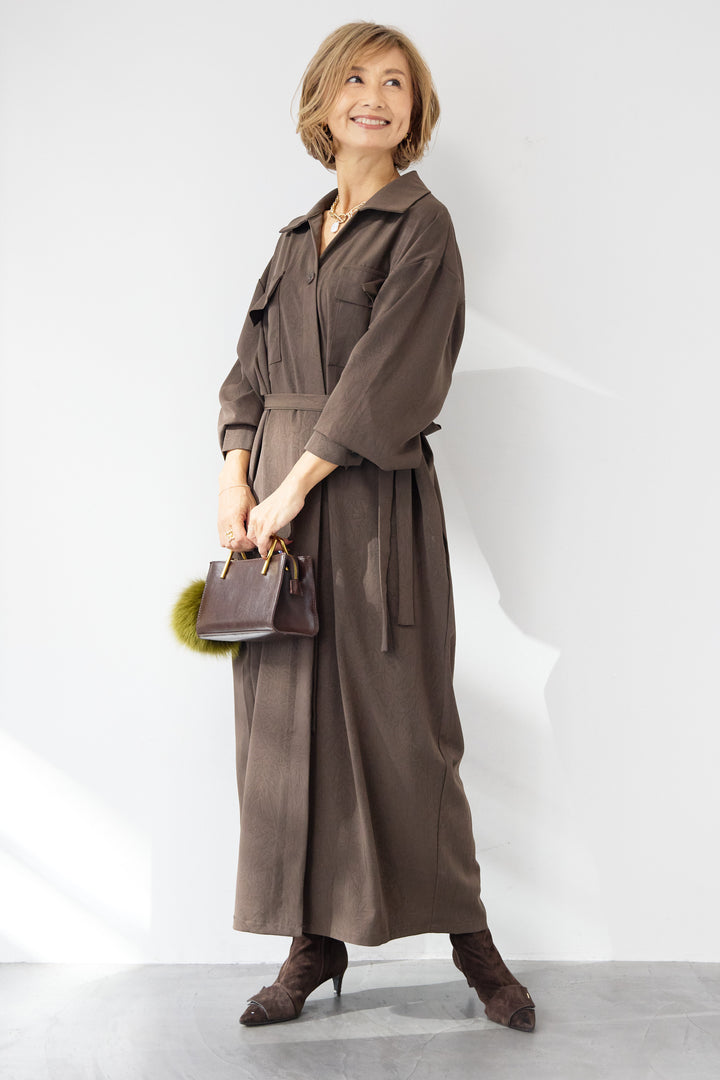 ダブルポケットシャツワンピース