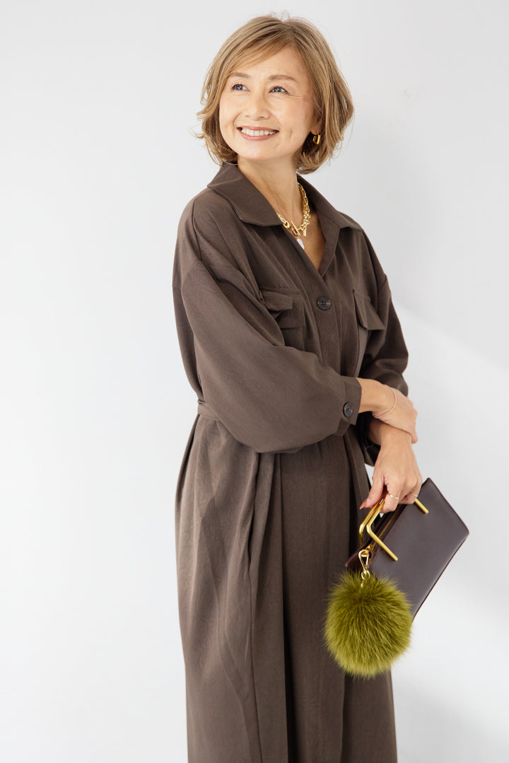 ダブルポケットシャツワンピース