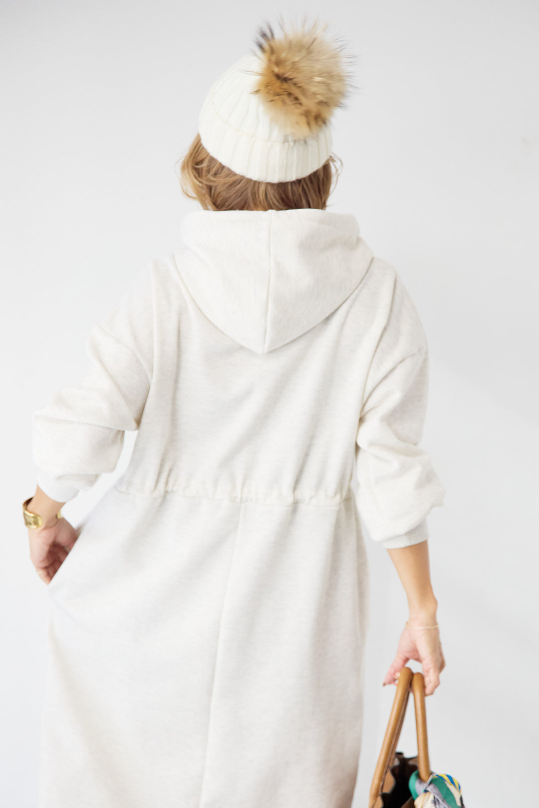 裏起毛ドロストロングフーディーワンピース