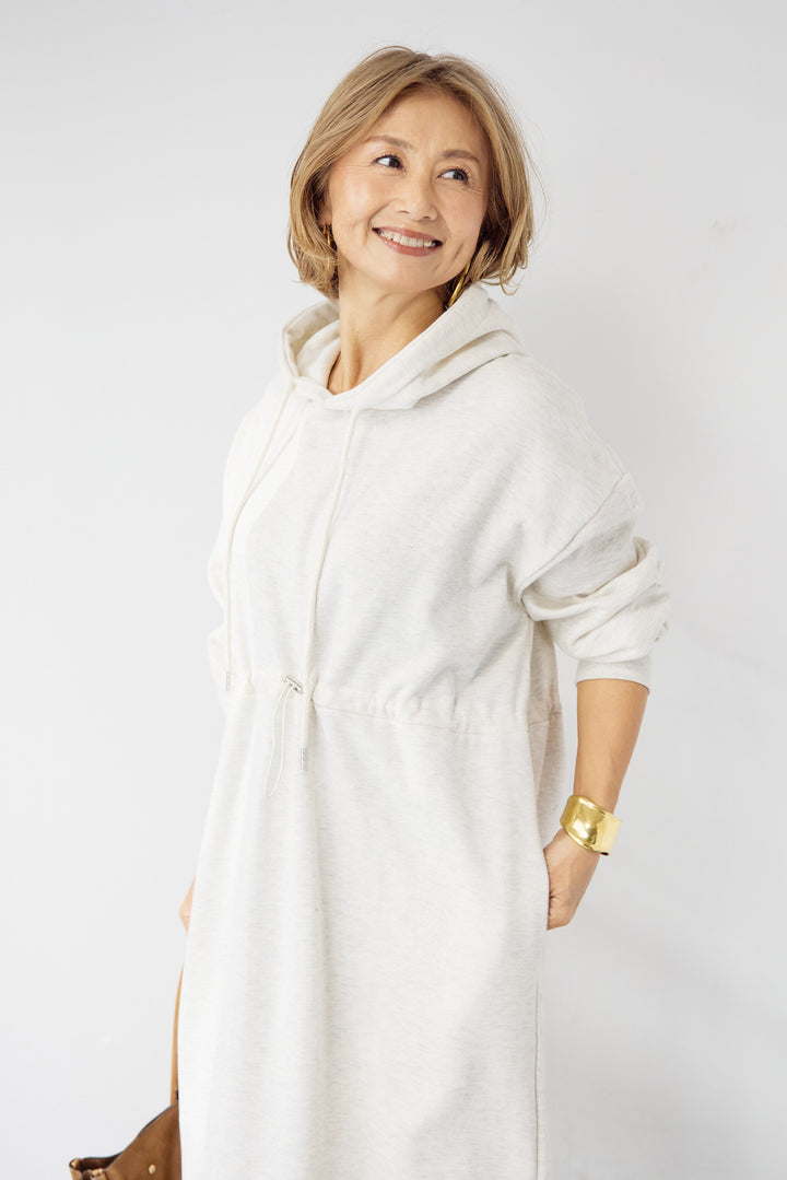 裏起毛ドロストロングフーディーワンピース