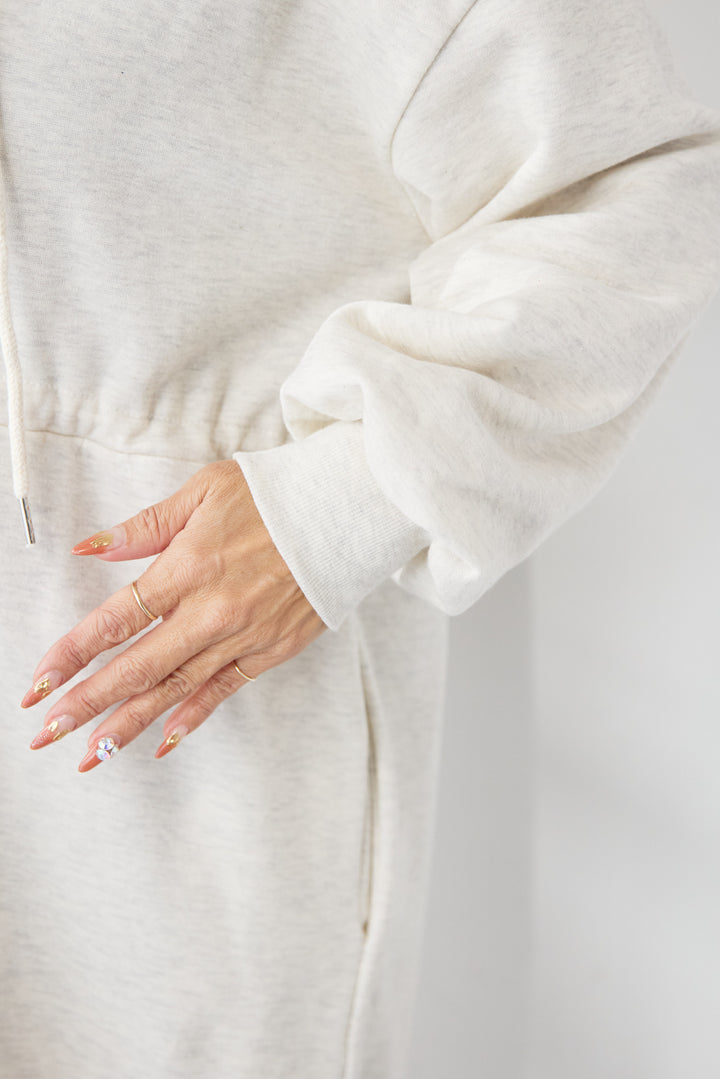 裏起毛ドロストロングフーディーワンピース