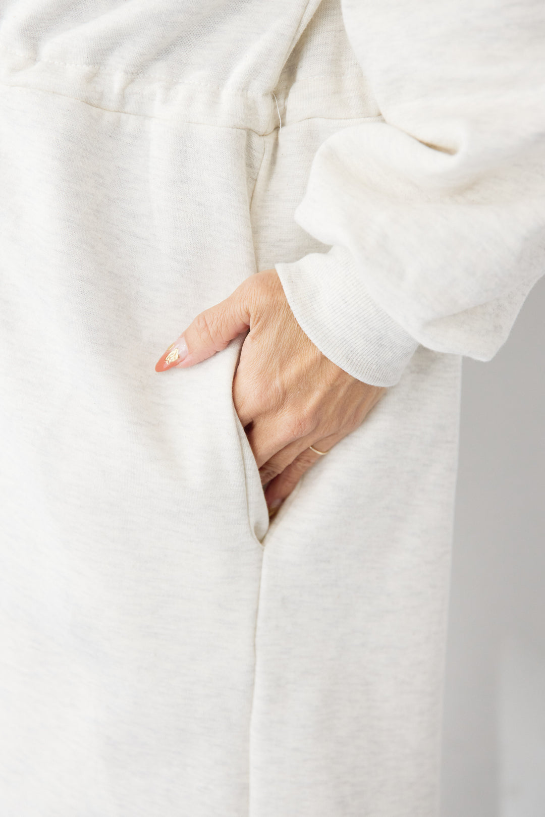 裏起毛ドロストロングフーディーワンピース