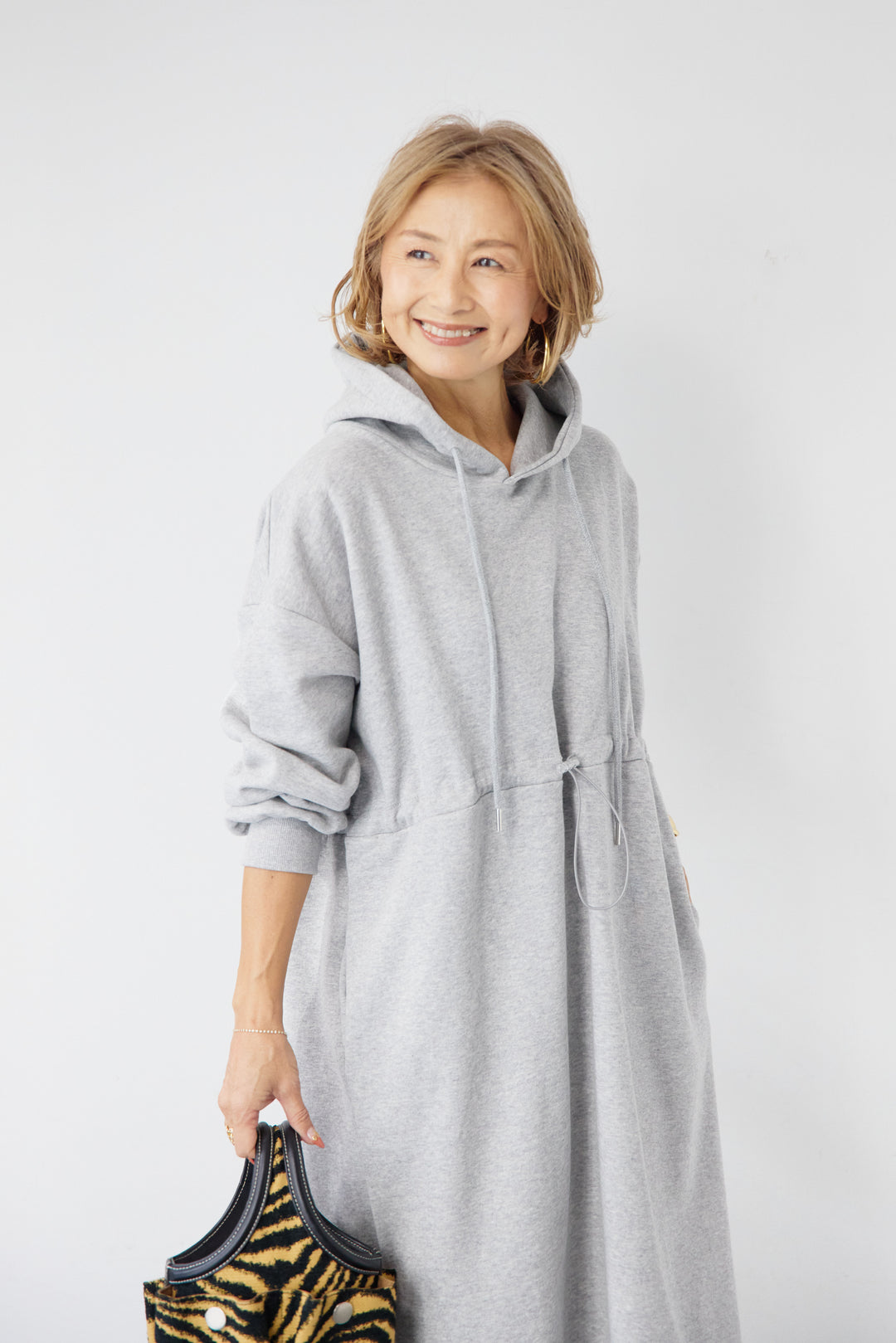 裏起毛ドロストロングフーディーワンピース