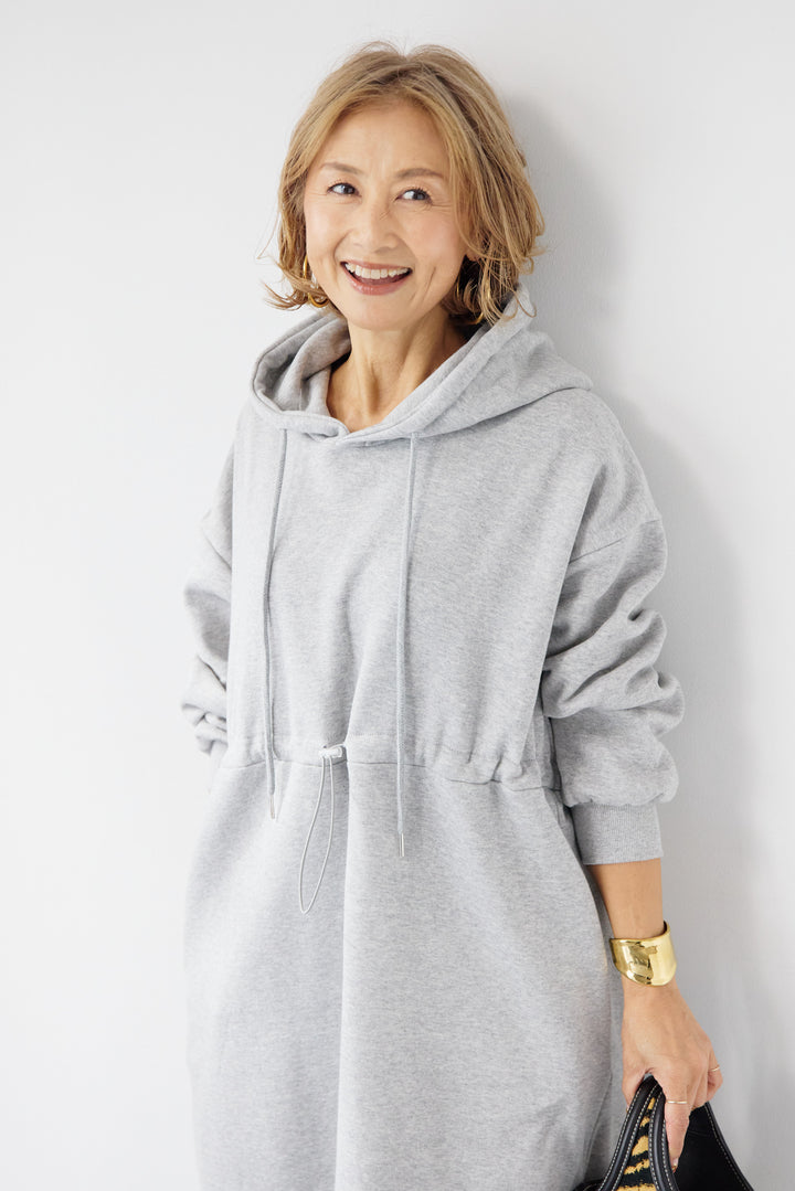 裏起毛ドロストロングフーディーワンピース