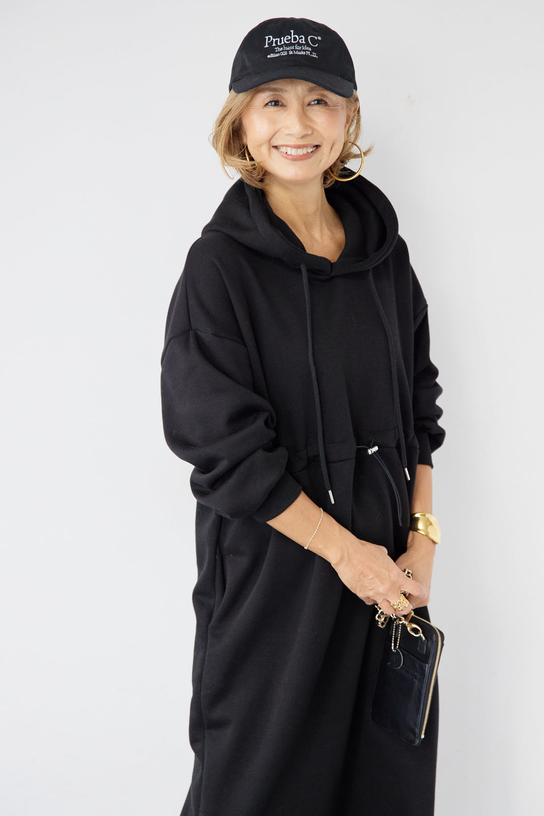 裏起毛ドロストロングフーディーワンピース