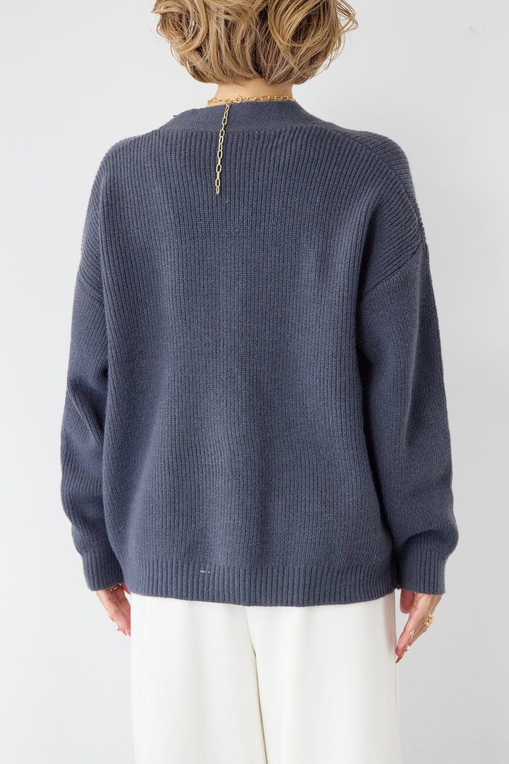 デニムポケットジップカーディガン