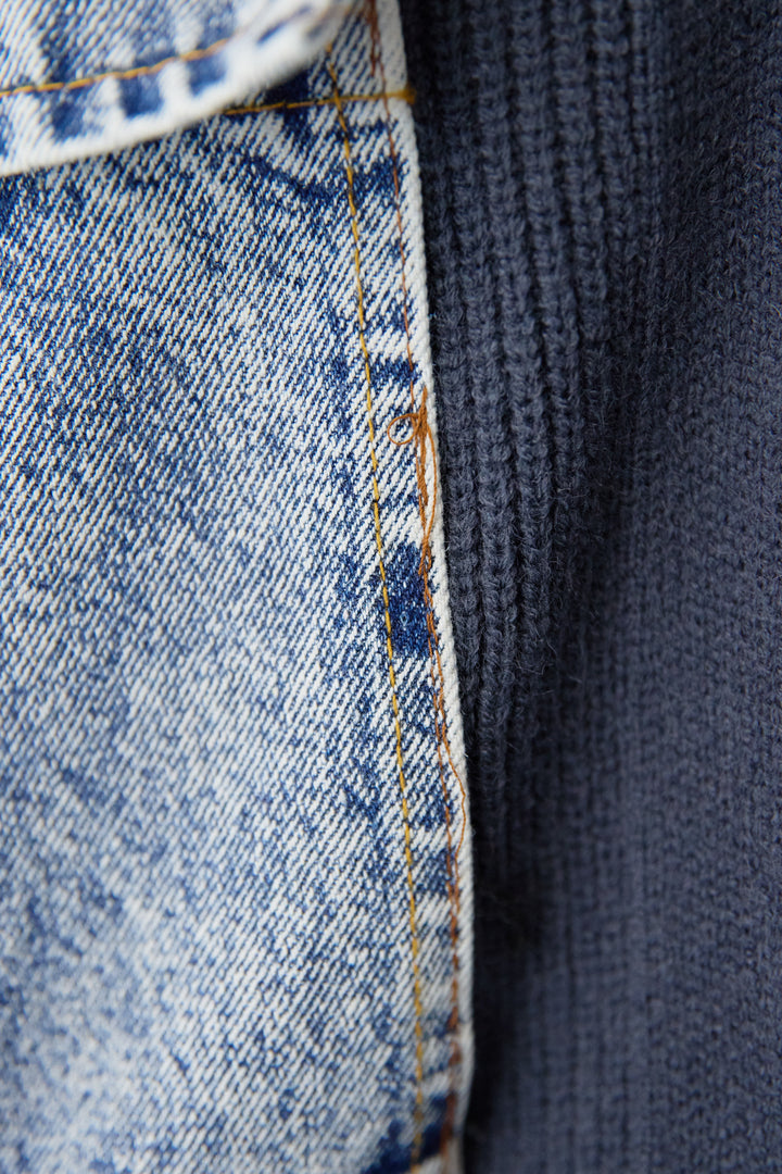 デニムポケットジップカーディガン