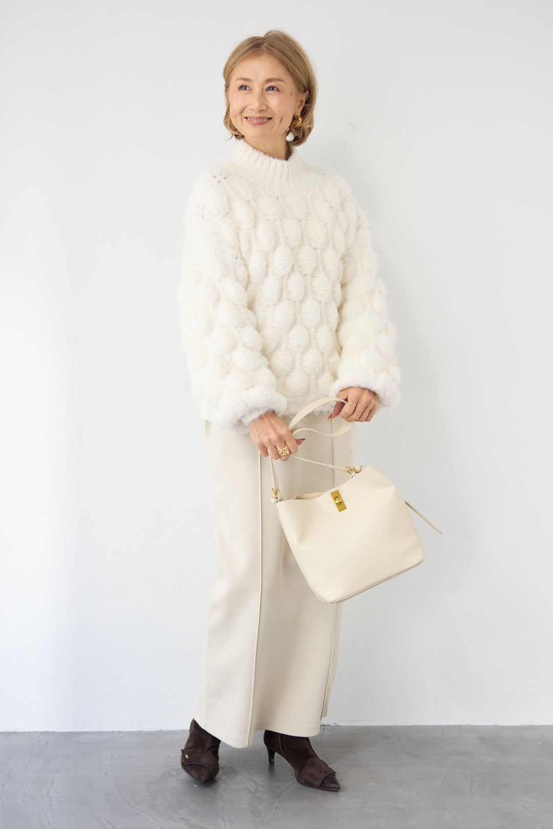 ダンボール ピンタックロングスカート