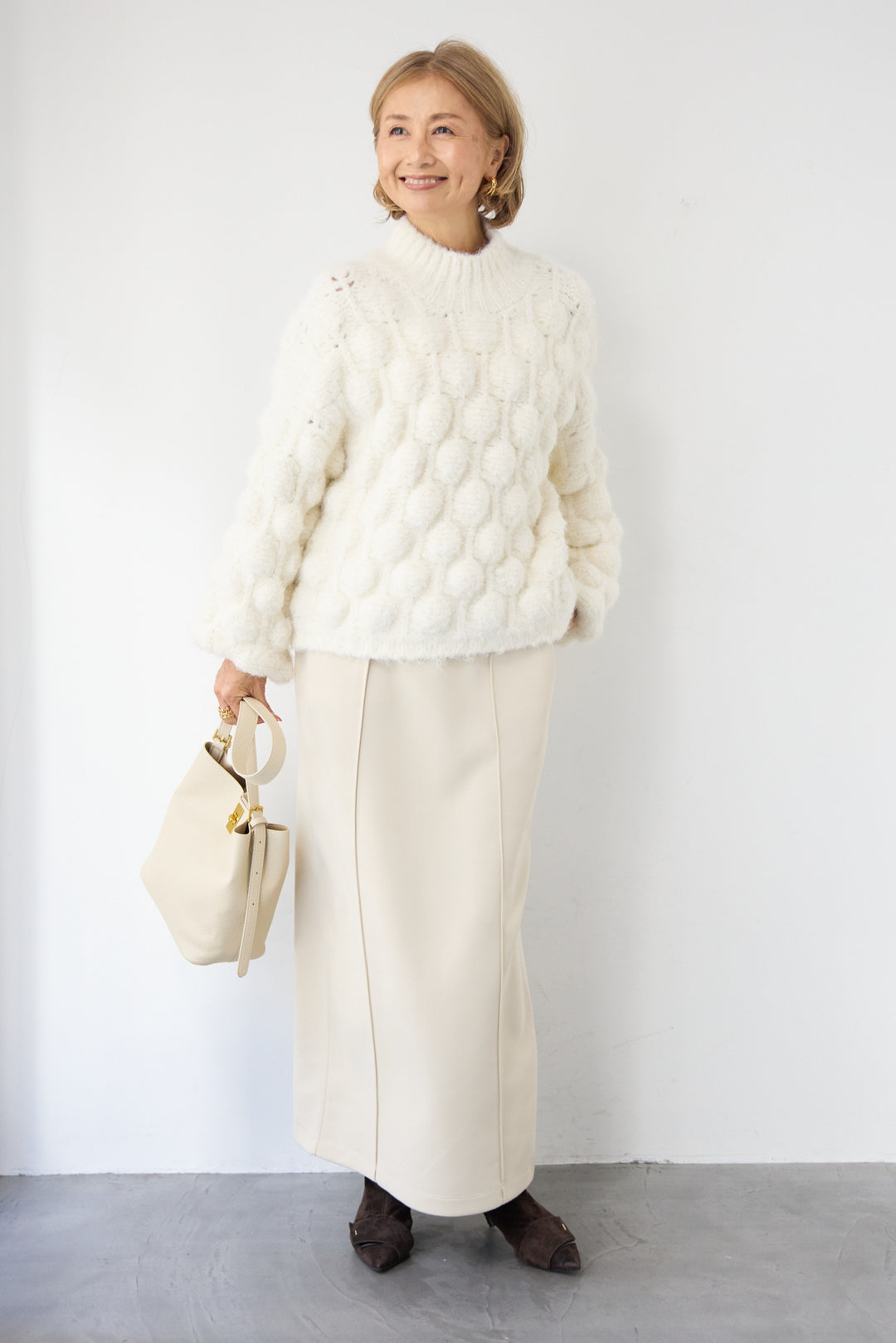 ダンボール ピンタックロングスカート