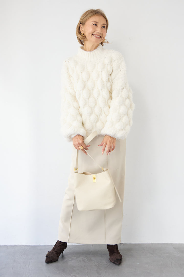 ダンボール ピンタックロングスカート