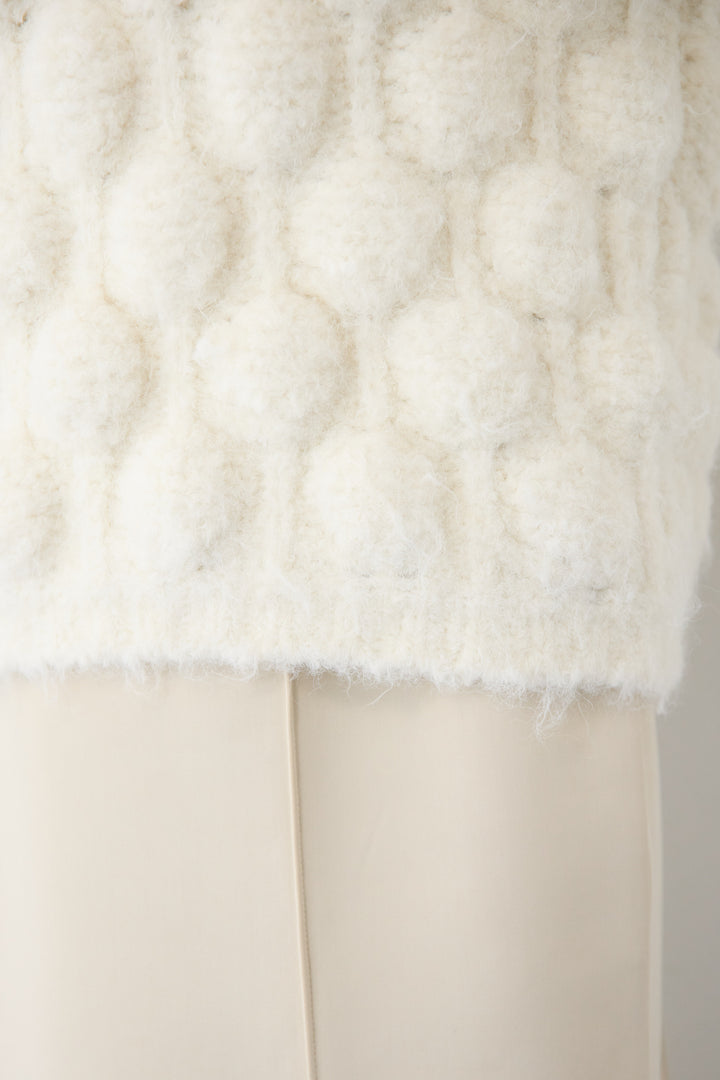 [SET]ポコポコニットプルオーバー+ダンボール ピンタックロングスカート(2set)