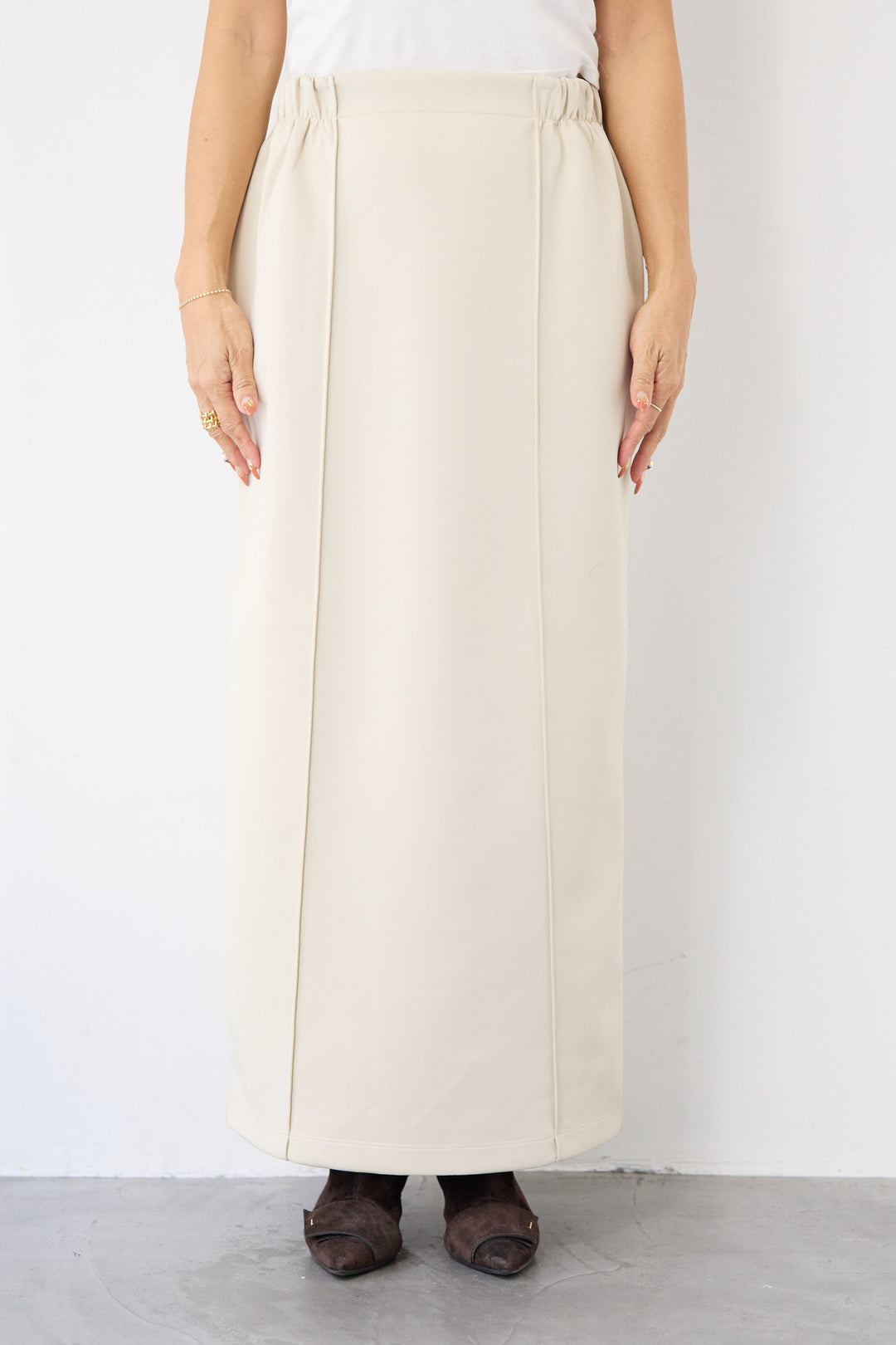 ダンボール ピンタックロングスカート