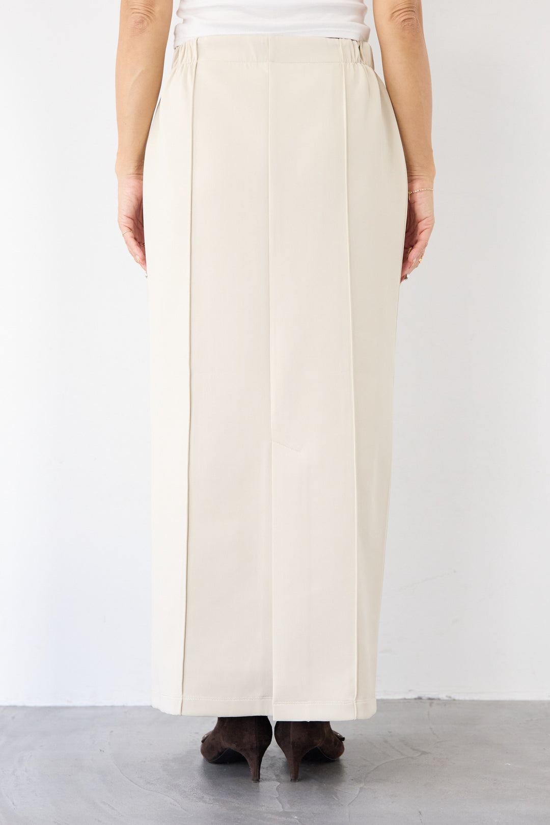 ダンボール ピンタックロングスカート