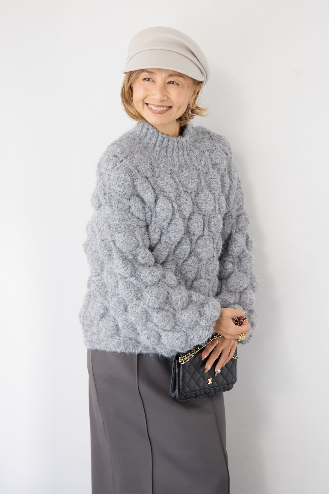 ポコポコニットプルオーバー