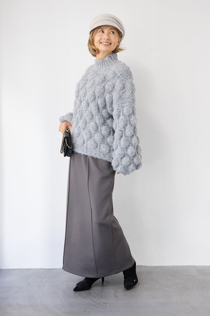 ダンボール ピンタックロングスカート