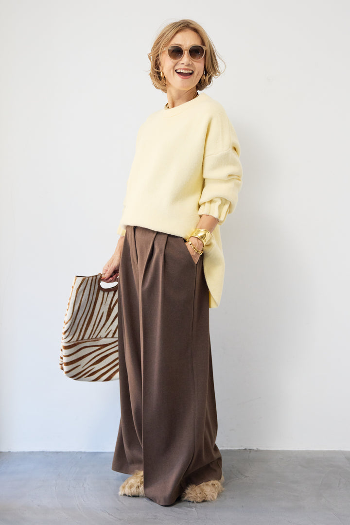 袖タックニット