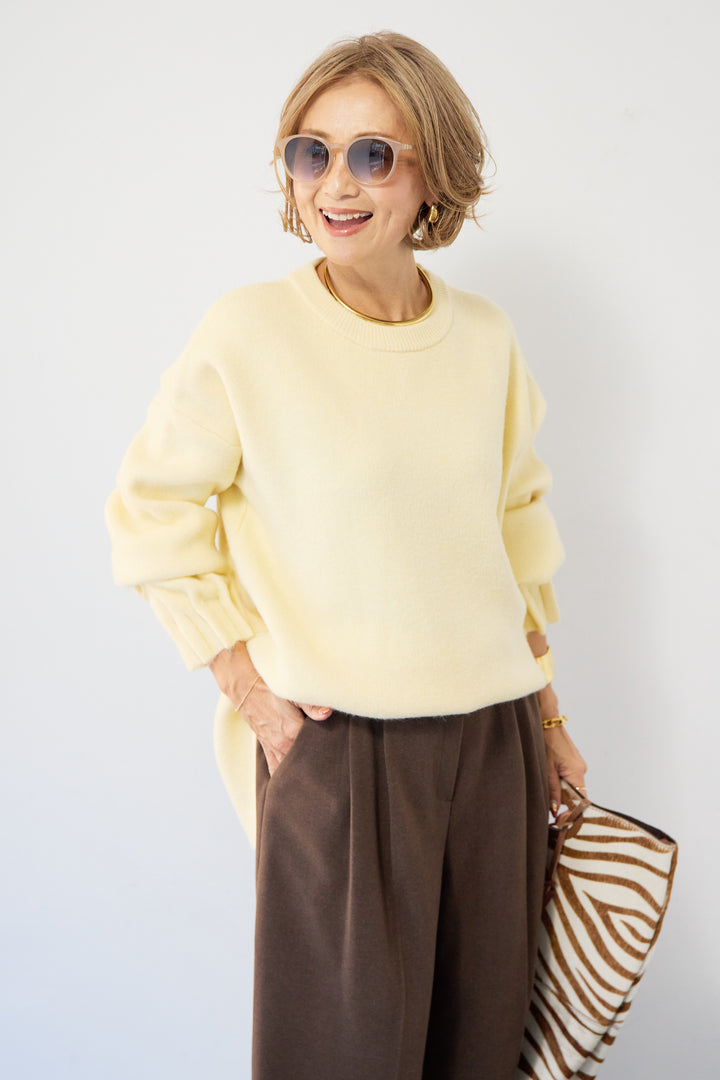 袖タックニット