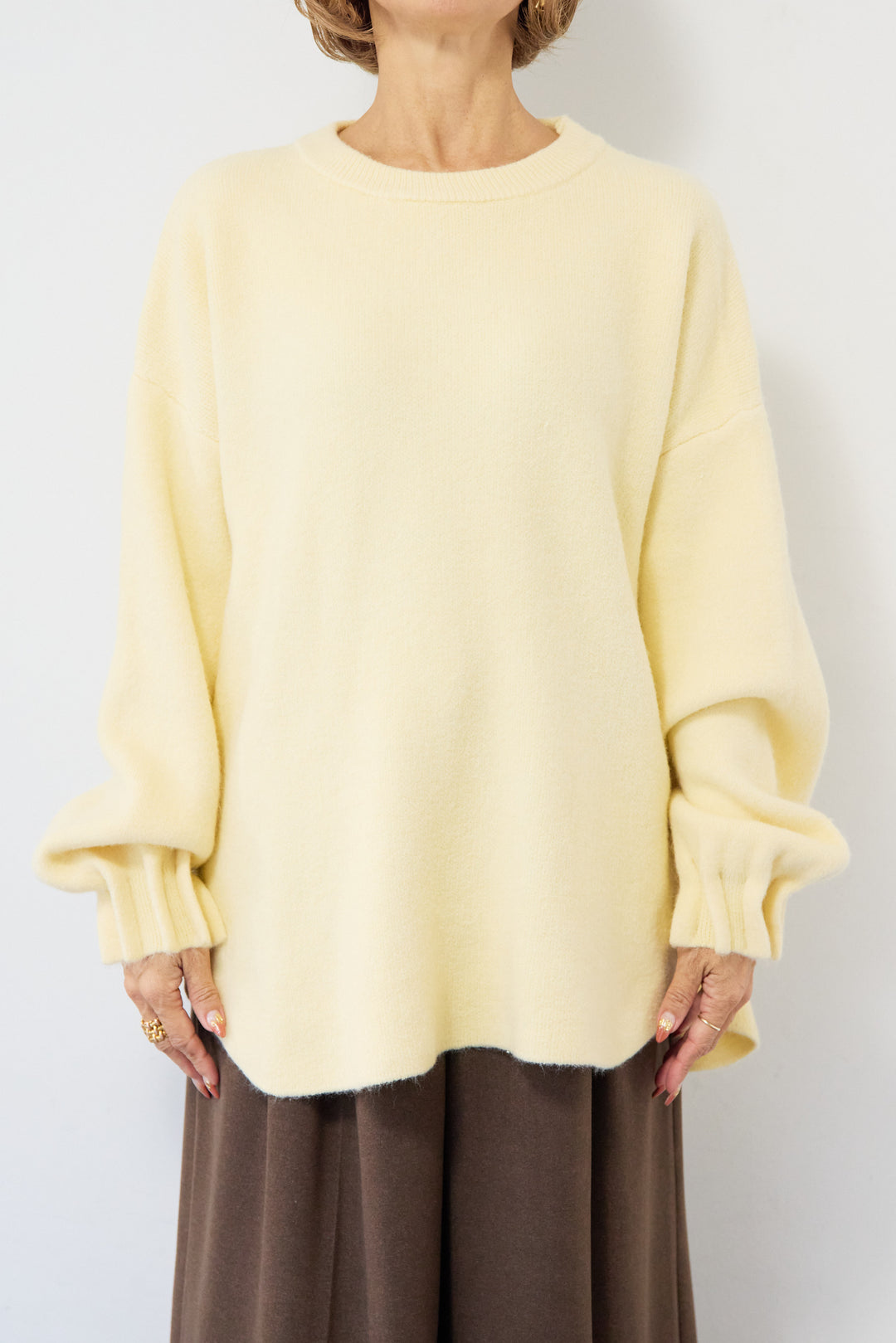 袖タックニット