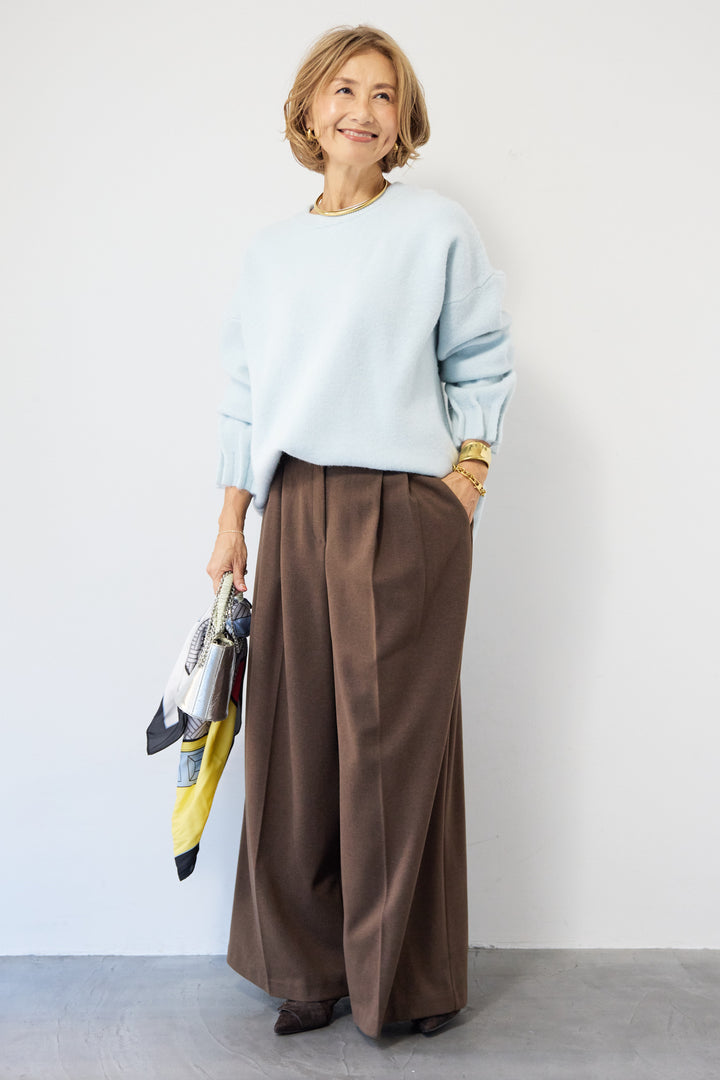 袖タックニット