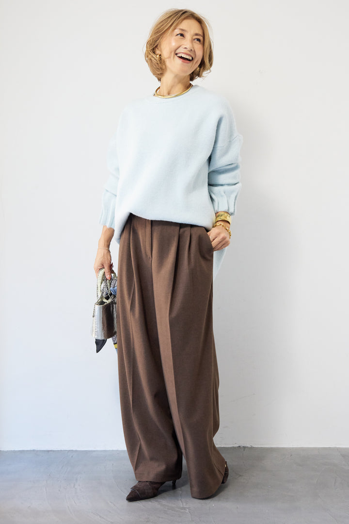 袖タックニット