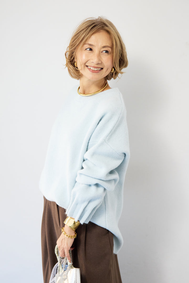 袖タックニット