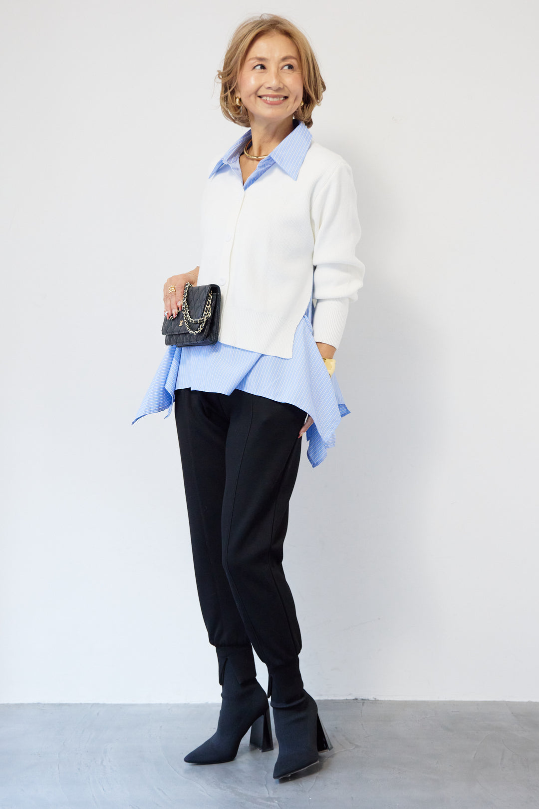 ニットドッキングシャツ