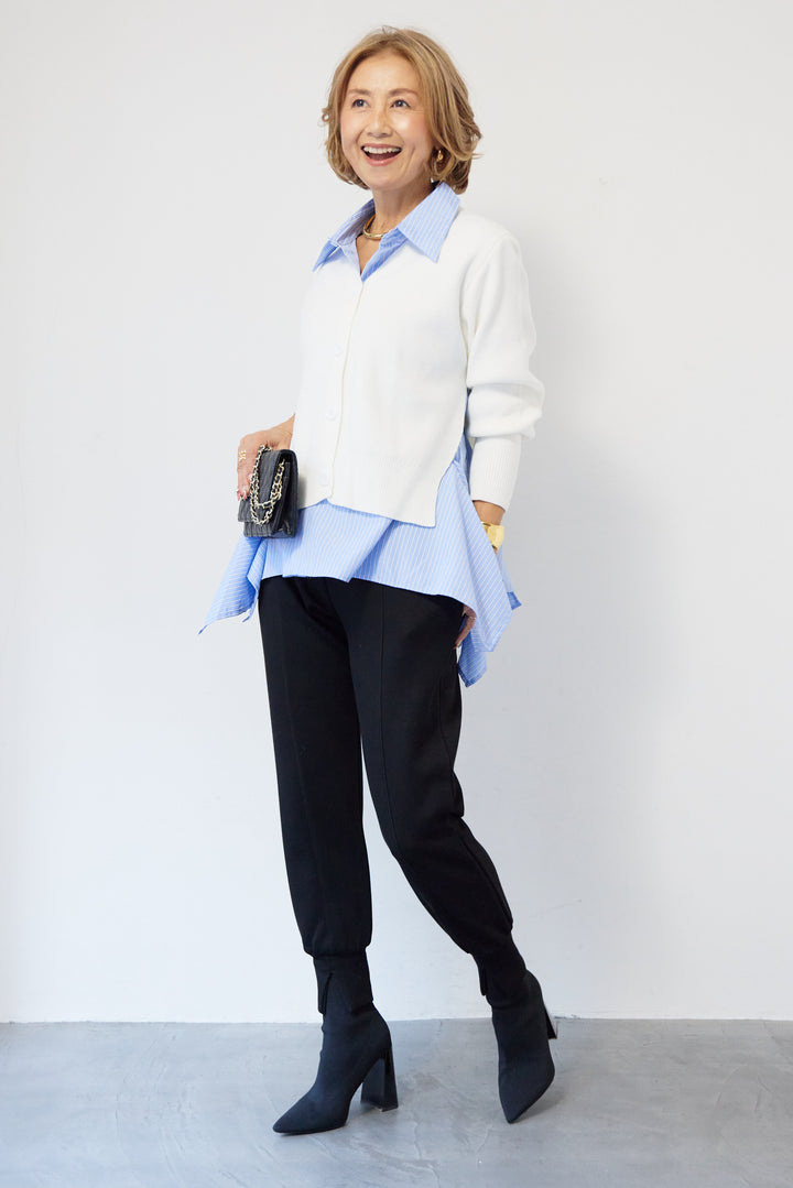 ニットドッキングシャツ