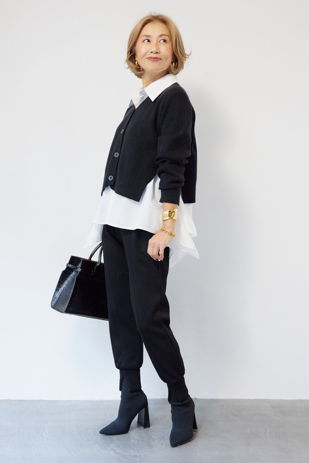 ニットドッキングシャツ