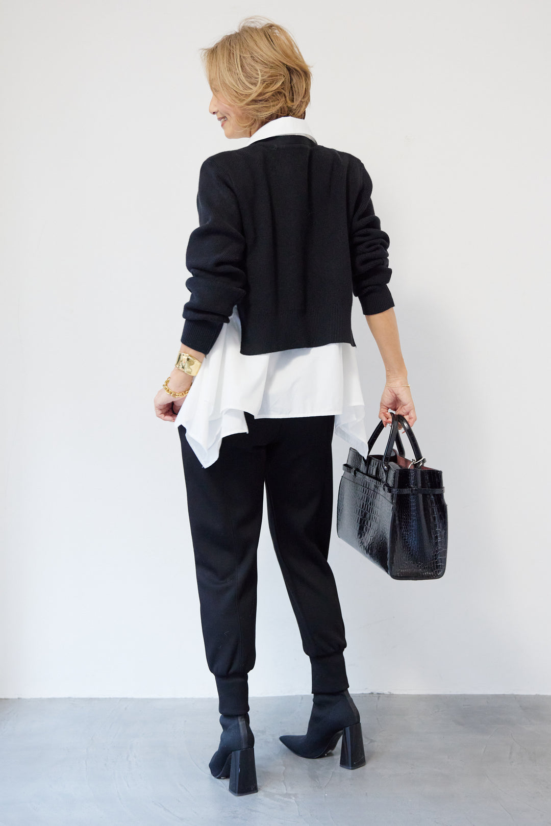 ニットドッキングシャツ