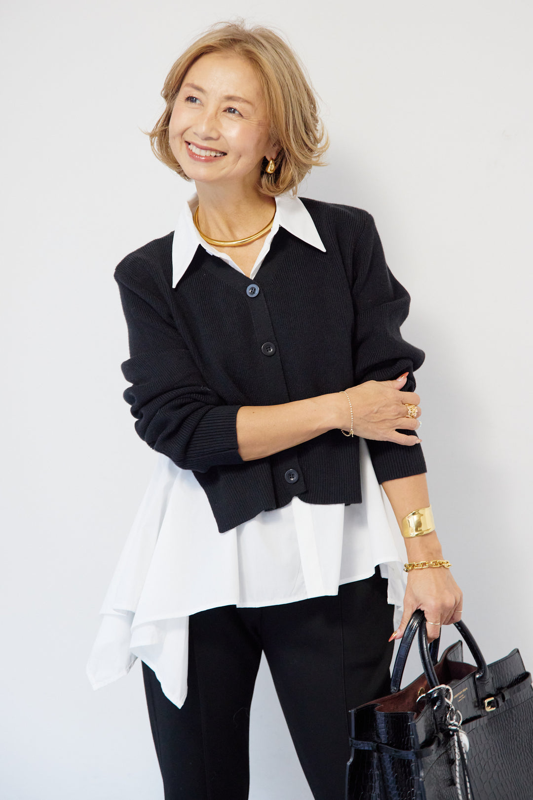 ニットドッキングシャツ