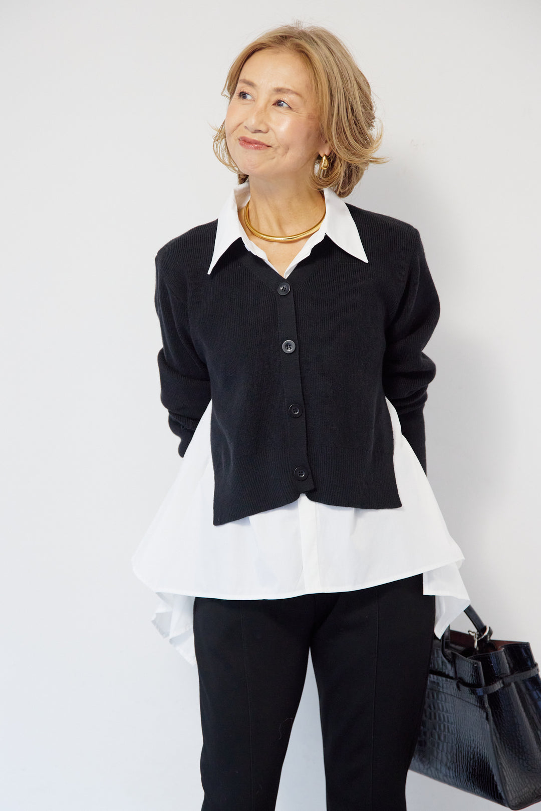 ニットドッキングシャツ