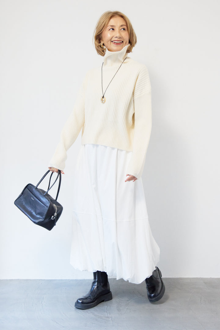 モダン畦編み プルオーバー