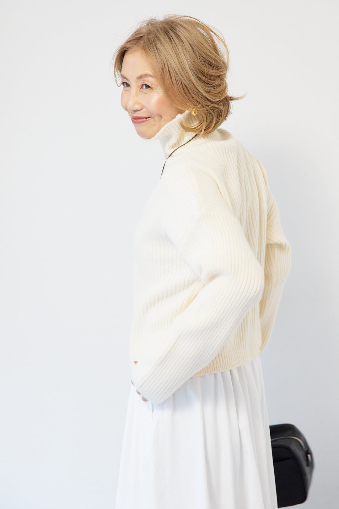 モダン畦編み プルオーバー