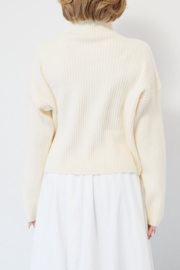 モダン畦編み プルオーバー