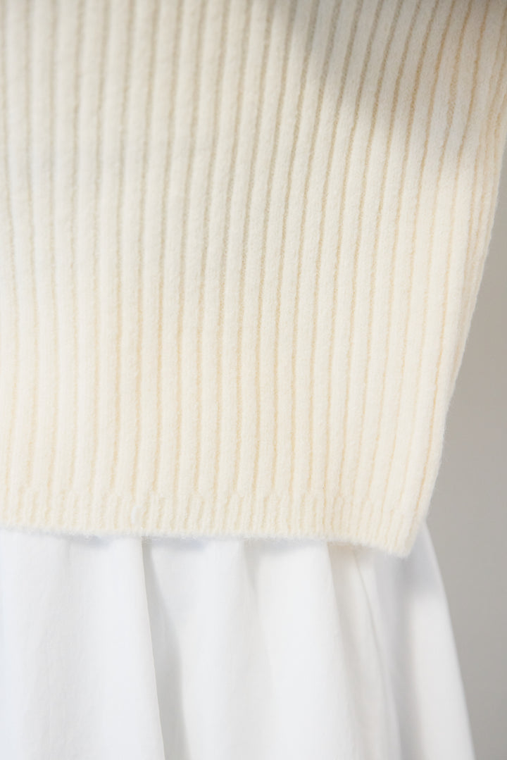 モダン畦編み プルオーバー